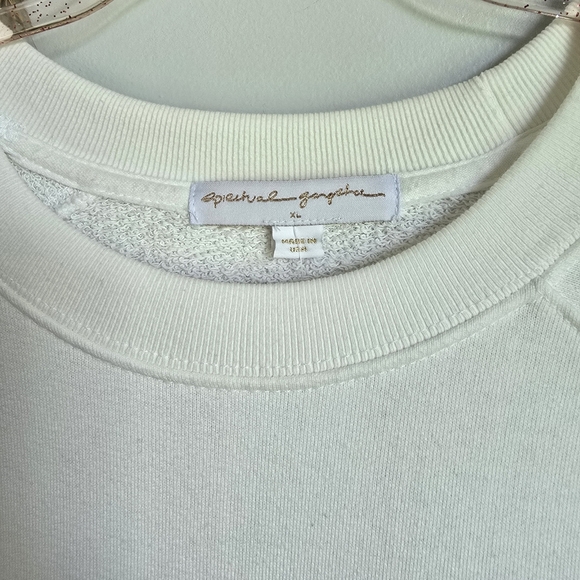 Spiritual Gangster x Peleton New Crew Rainbow Stripe Classic Sweatshirt SZ XL - Picture 4 of 11